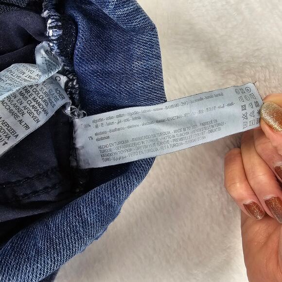 Zara Cargo Joggers MED Jeans Womens Baggy Elastic Waist Pull On 25.5 inch Inseam - Picture 7 of 16